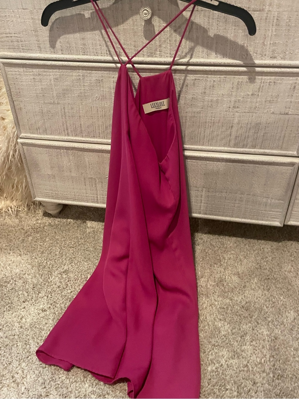 Lucy Love One-Shoulder Fuchsia Dress